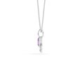 thumbnail image 4 of Natural Amethyst Heart-Cut Paw Shape Pendant Necklace in Sterling Silver for Women with 18-inch Adj. Chain, February Birthstone Jewelry for Her Birthday, Wedding Anniversary, Christmas, Mothers Day, 4 of 6