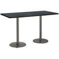 thumbnail image 2 of KFI Studios Mode 3' x 6' Dining Table, Walnut, Black, 2 of 7