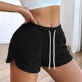 thumbnail image 1 of aidice Womens Shorts Causal Drawstring Elastic Waisted Shorts Fashion Summer Beach Shorts Solid Color, 1 of 9