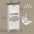 thumbnail image 3 of HOMCOM Armoire à Chaussures avec 3 Tiroirs Basculants, Armoire de Rangement pour Chaussures Étroite, Blanc, 3 of 10