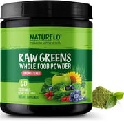 Naturelo Raw Greens Whole Food Powder Unsweetened -- 17 Oz