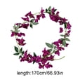 thumbnail image 3 of Purple Artificial Bougainvillea Vine, Realistic Silk Faux Hanging Plant for Outdoor Wall Decor, 3 of 6