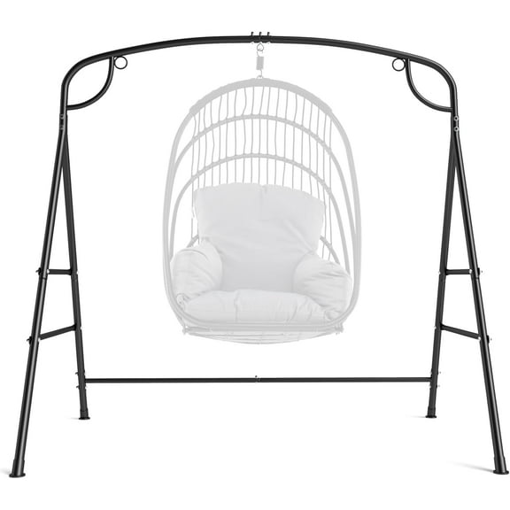 YEXJ Porch Swing Stand Heavy-Duty Metal Swing Frame with 2 Hanging Ways, Central Single Point, for Indoor Outdoor Patio Backyard