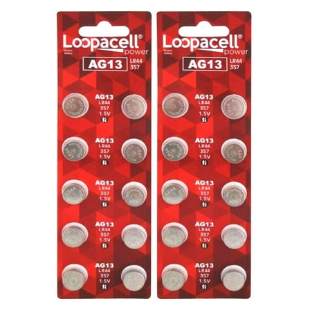 Loopacell AG13 LR44 L1154 357 A76 Batteries 20 Pack