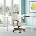 thumbnail image 2 of Santina Bankers Chair with Antique Gray Finish and Ivory White Fabric, 2 of 13