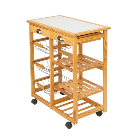 Kitchen Carts with Storage and Drawers, 30