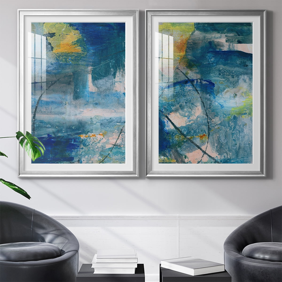 Wexford Home Spring Winds I Premium Framed Print, 22.5" x 30.5" - Ready to Hang, Silver (Set of 2)