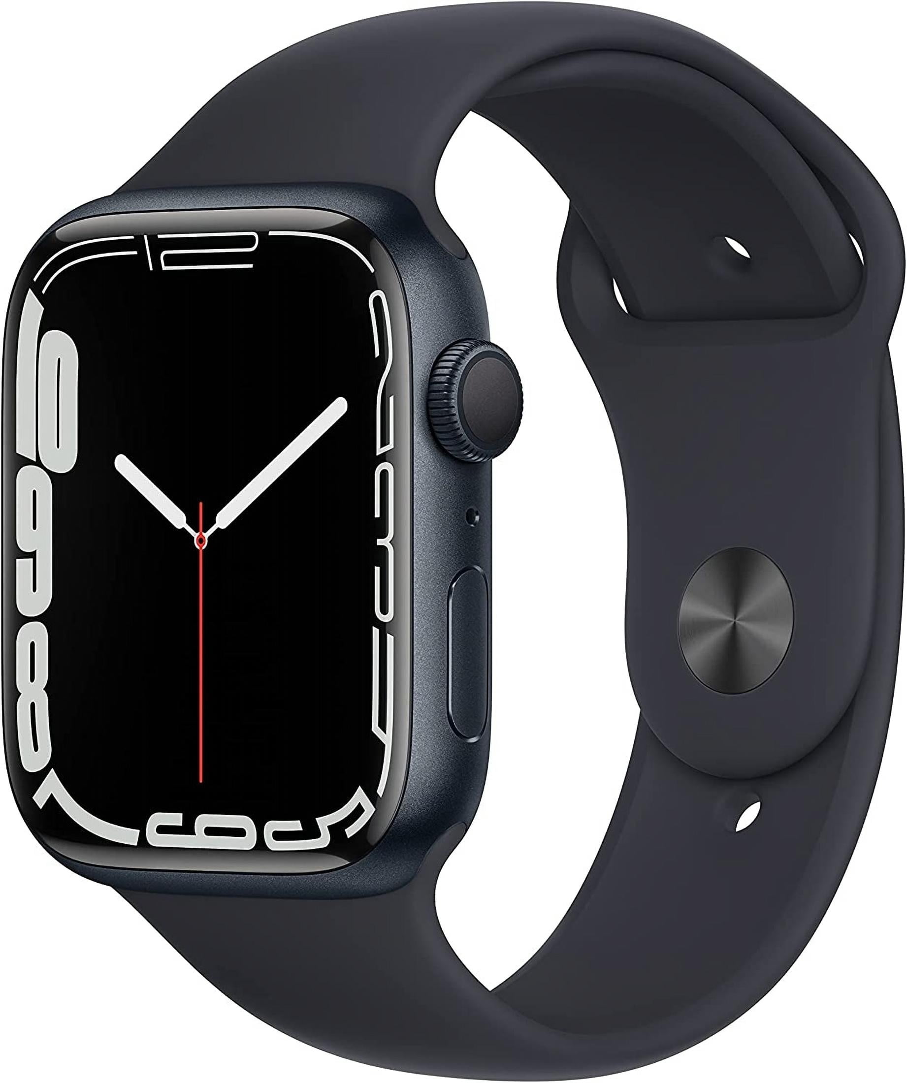Restored Apple Watch Series 7 (GPS, 45mm) Midnight Case with Sport Band - (Refurbished)