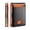 Black&Orange, variant on Slim Wallet for Men, Genuine Leather RFID Blocking with Money Clip, 4x3x0.6 in, Daily Carry & Travel, Gift for Him, Carbon Black&Orange
