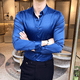 thumbnail image 5 of Camisas y blusas de manga larga lisas para hombre, blusas de seda de negocios de verano con botones para hombre, moda 2024, ropa social de alta calidad SI, 5 of 5