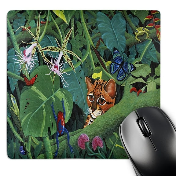 3dRose, RAINFOREST MARGAY, MousePad