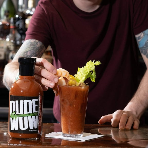 Dude Wow Bloody Mary Mix 32 OZ. | Dude Wow Cocktails