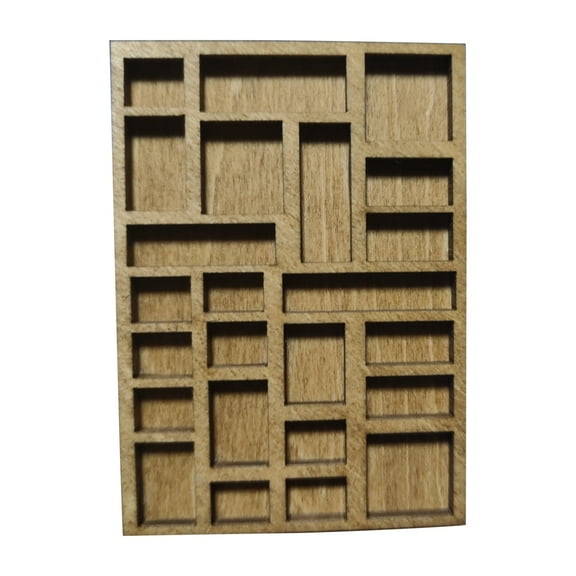 Jubilant Miniature Jewelry Holder Miniature Trinket Shelf Wooden Vinatge Multi Compartments Smooth No Thonry Edge Playhouse Toy