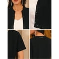 thumbnail image 5 of DARING DIVA Women's Formal Cocktail Wedding Sequin Bolero Shrug S Black, 5 of 6