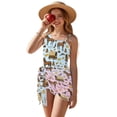 thumbnail image 2 of FUIALDOLG Horse Print Swimwear for Girls Age 7-18,Teen Girl One Piece Bathing Suit with Wrap Cover Up Skirt Sun Protection Girl Beach Outfit Athletic Bathing Suits Set,11-12Y, 2 of 7
