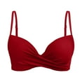 thumbnail image 4 of MKLEKYY Trajes De Baño Mujer 2 Piezas Women Back Stainless Steel Hooks Swimwear Tops Underwire Full Coverage Bikini Top Push Up Swim Crop Top Tie Back Bathing Suit Tops, 4 of 5