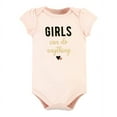 thumbnail image 3 of Hudson Baby Girl Cotton Short Sleeve Bodysuit and Pant Set Cinnamon Hearts (Preemie), 3 of 5