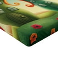 thumbnail image 2 of Ambesonne Feminine Fitted Sheet, Heart Shaped Trees Red, Twin Size, Green and Red, 2 of 3