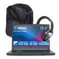 thumbnail image 1 of Combo Laptop Gamer MSI Thin 15 B13VE-3023US Intel Core i5 16GB RAM 512GB SSD 15.6" FHD RTX 4050 Gris + Audifonos Bluetooth y Mochila, 1 of 4