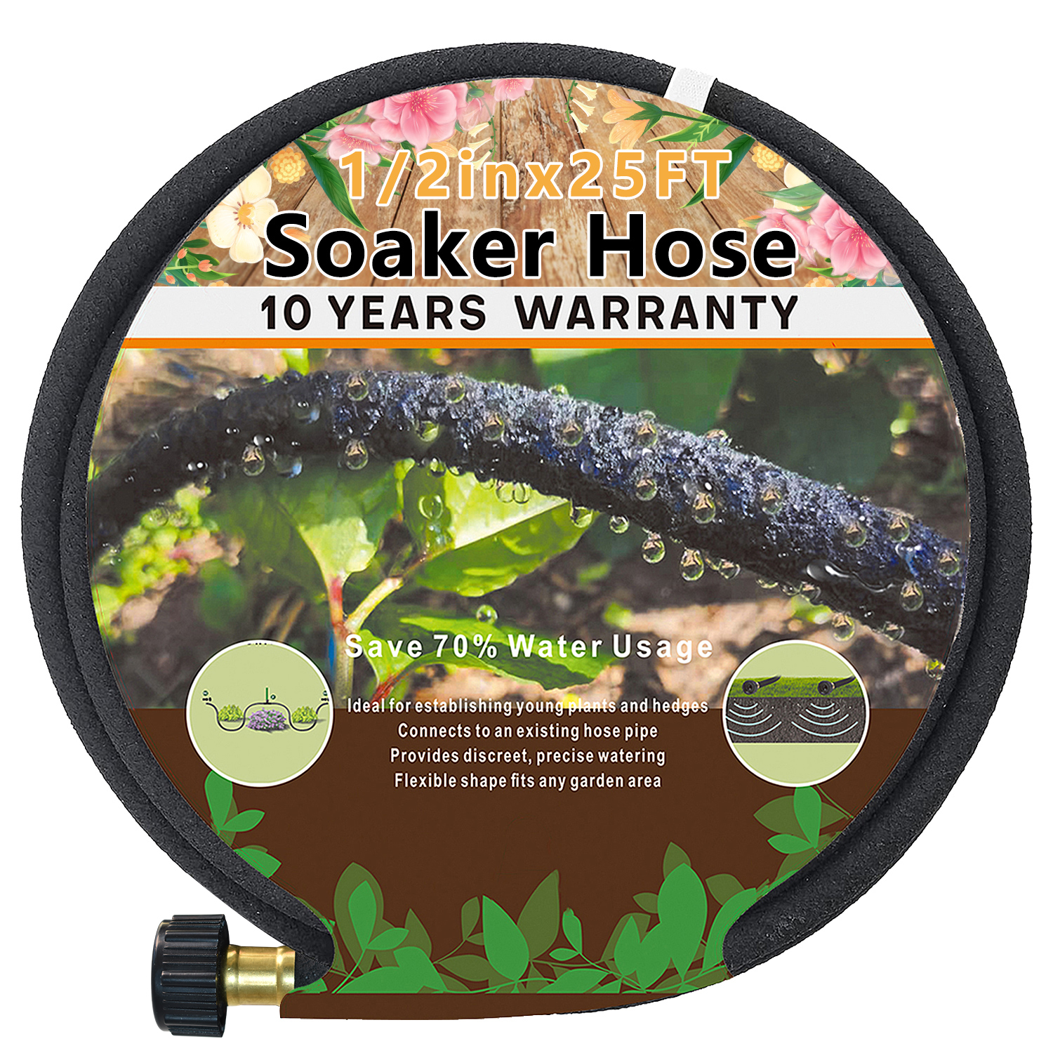 Sunifier 25 ft Heavy Duty Soaker Hose For Garden Irrigation photo 1