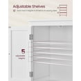 thumbnail image 6 of Floor Storage Cabinet,  Storage Unit, Freestanding Cabinet with 4 Doors, 11.8 x 23.6 x 43.3 Inches, White, 6 of 7