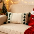 thumbnail image 4 of Lilixerw Christmas Tree Pillow Cover,Embroidered Xmas Pillowcase,Retro Style Cushion Case for Sofa Bedroom Decor,White,19.69 x 11.81 inch, 4 of 6