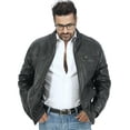 thumbnail image 4 of Boston Harbour Ace Winter Biker Casual Leather Jacket Mens - Ace Biker Black Mens Bomber Real Leather Jacket, 4 of 7