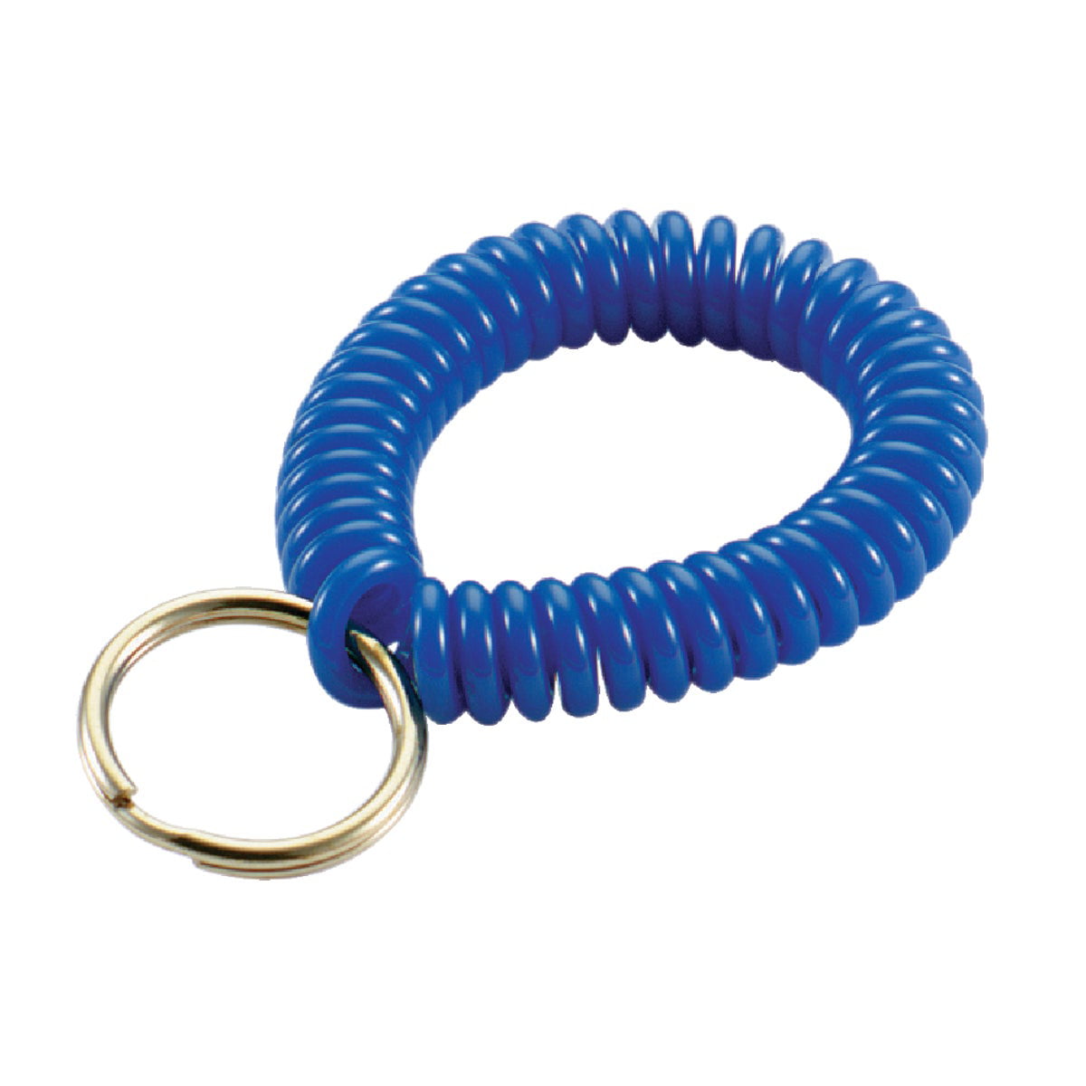 Plastic Coil Wrist Band Key Ring Stretchable Spring Bracelet Chain Keyring... 