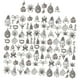 thumbnail image 1 of 100 Piezas Surtidas de de Halloween, Colgante, Hallazgos de Joyería, Suministros para Manualidades, Plata Antigua Galvanizada, 1 of 9