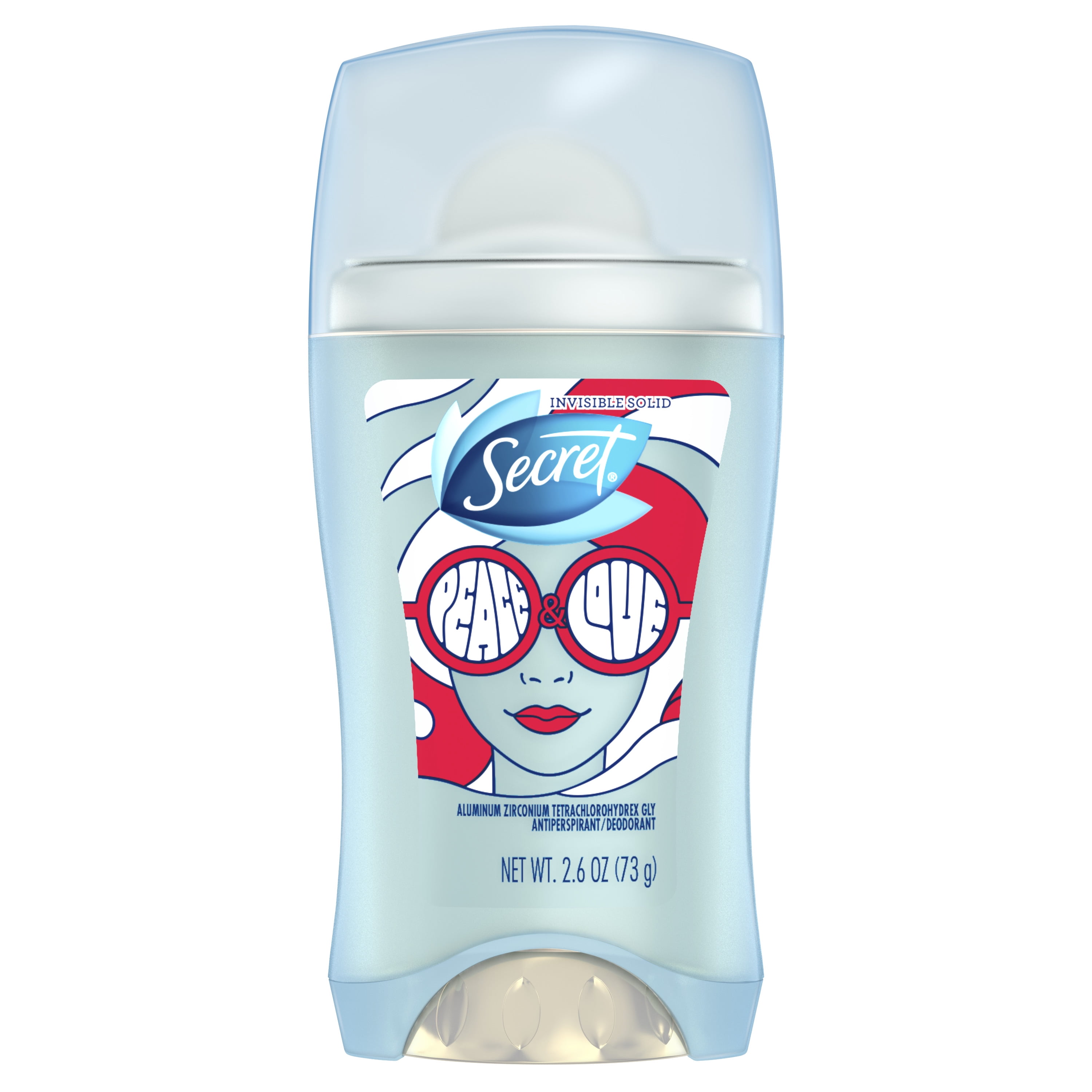 Secret Invisible Solid Antiperspirant & Deodorant, Peace & Love, 2.6 oz