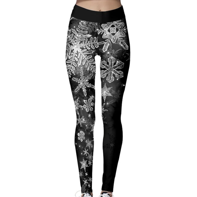 Leggings navideños cintura Regular ajustado ajuste claro Impresión Digital divertido Patten mujeres Casual Navidad pantalones ajustados BFY025 M