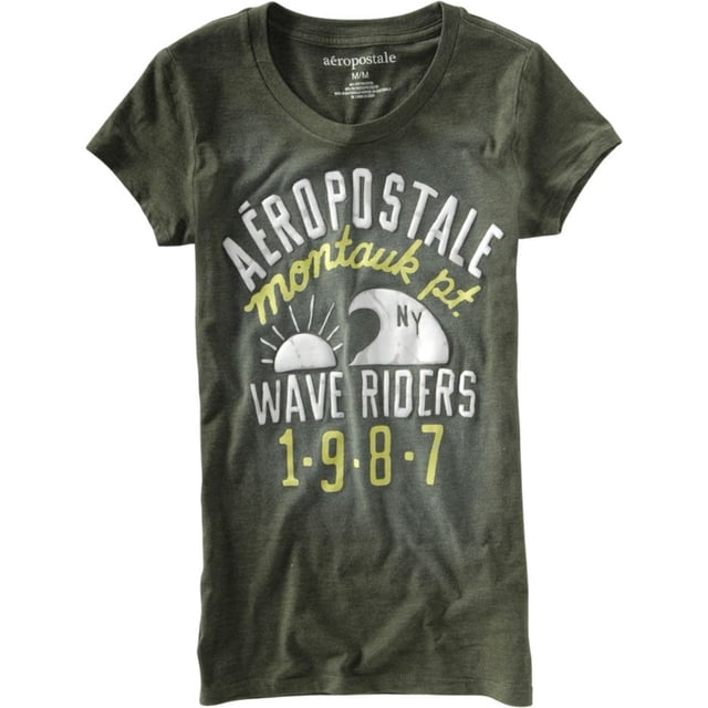 Camiseta gráfica Aeropostale para mujer color verde pequeña