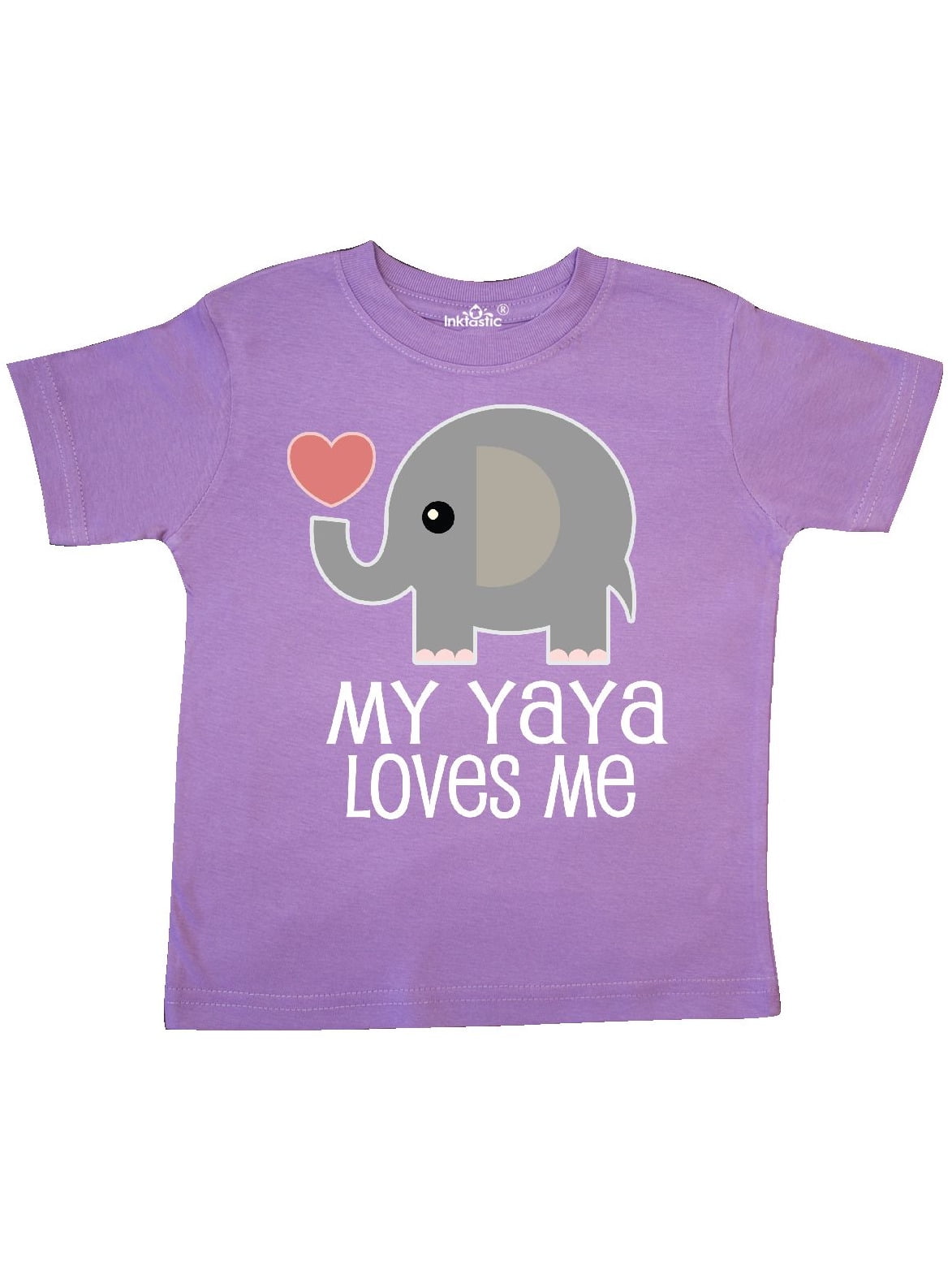 inktastic I Love My Yaya Elephant Pink Toddler T-Shirt