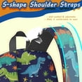 thumbnail image 5 of DarkBlue Dinosaurs Pattern 17" Waterproof Oxford School Backpacks for Teens, S-Shape Padded Straps, for School, Travel, Hiking, Camping, 5 of 5