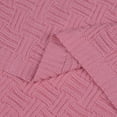 thumbnail image 6 of Soft 100% Cotton Knitted Throw Blanket for Couch Home Office Hotel Blanket Dirty Pink 47"x70", 6 of 7