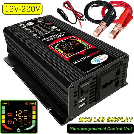 

6000W DC 12V to AC 110/220V Car Voltage Converter Charger Adapter Dual USB