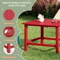 thumbnail image 5 of WestinTrends Malibu Kids Outdoor Patio Furniture HDPE 30" Wide Square Dining Table, Red, 5 of 16