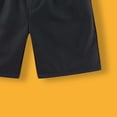 thumbnail image 5 of NAISIBABY Boys School Uniform Shorts, with Pockets Cotton Elastic Waist Kids Flat Front Pull-On Shorts Black 7T, 5 of 5