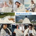 thumbnail image 5 of Blue Flowers Cooling Blanket, Lightweight Breathable Summer Throw Blanket with Double Sided Cold Effect,Eucalyptus Farmhouse Floral Butterfly Picnic Beach Blankets Bed Sheet for Hot Sleepers 50"x60", 5 of 8