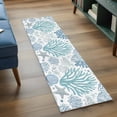 thumbnail image 3 of 2'x6' Rug Runners for Hallways Kitchen, Aqua Coastal Non Slip Entryway Beside Floor Carpet Runner, Summer Nautical Starfish Beach Coral Washable Laundry Room Bedroom Throw Rugs Mat for Family Pet, 3 of 8