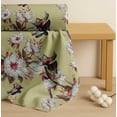 thumbnail image 4 of Soimoi Beige Cotton Voile Fabric Floral & Bird Printed Craft Fabric by the Yard 58 Inch Wide, 4 of 7