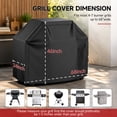 thumbnail image 3 of Grill Cover, 68 inch Grill Covers for Backyard Grill Cover for Outdoor Grill, Heavy Duty BBQ Cover Rip-Proof, Durable and Convenient, Dustproof Anti-UV Gas Grill Cover (68“x 24”x46“ ), 3 of 6