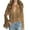 Brown, variant on ManxiVoo Women's Western Style Tassel Casual Shirt for a Boho Chic Look and Street Style Fashion XL Size Brown