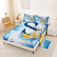 thumbnail image 2 of Feelyou Shark Letter S Queen Sheet Sets for Boys, Ocean Sealife Bed Set for Bedroom, Blue, 4-Piece, 2 of 5