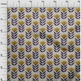thumbnail image 2 of oneOone Cotton Cambric Purple Fabric Leaves & Floral Block Sewing Material Print Fabric By The Yard 56 Inch Wide, 2 of 4