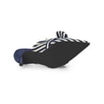 thumbnail image 3 of BLISSFUL STEP Women's Stiletto Heel Mules Pointed Toe Stripe Bow Slip-On Dress Shoes Deep Blue 6, 3 of 8
