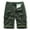 Mens B# Army Green Shorts, variant on Men's Summer Cotton Cargo Shorts Loose Fit Multi-Pocket Zip Solid Straight Short Pants Khaki 10