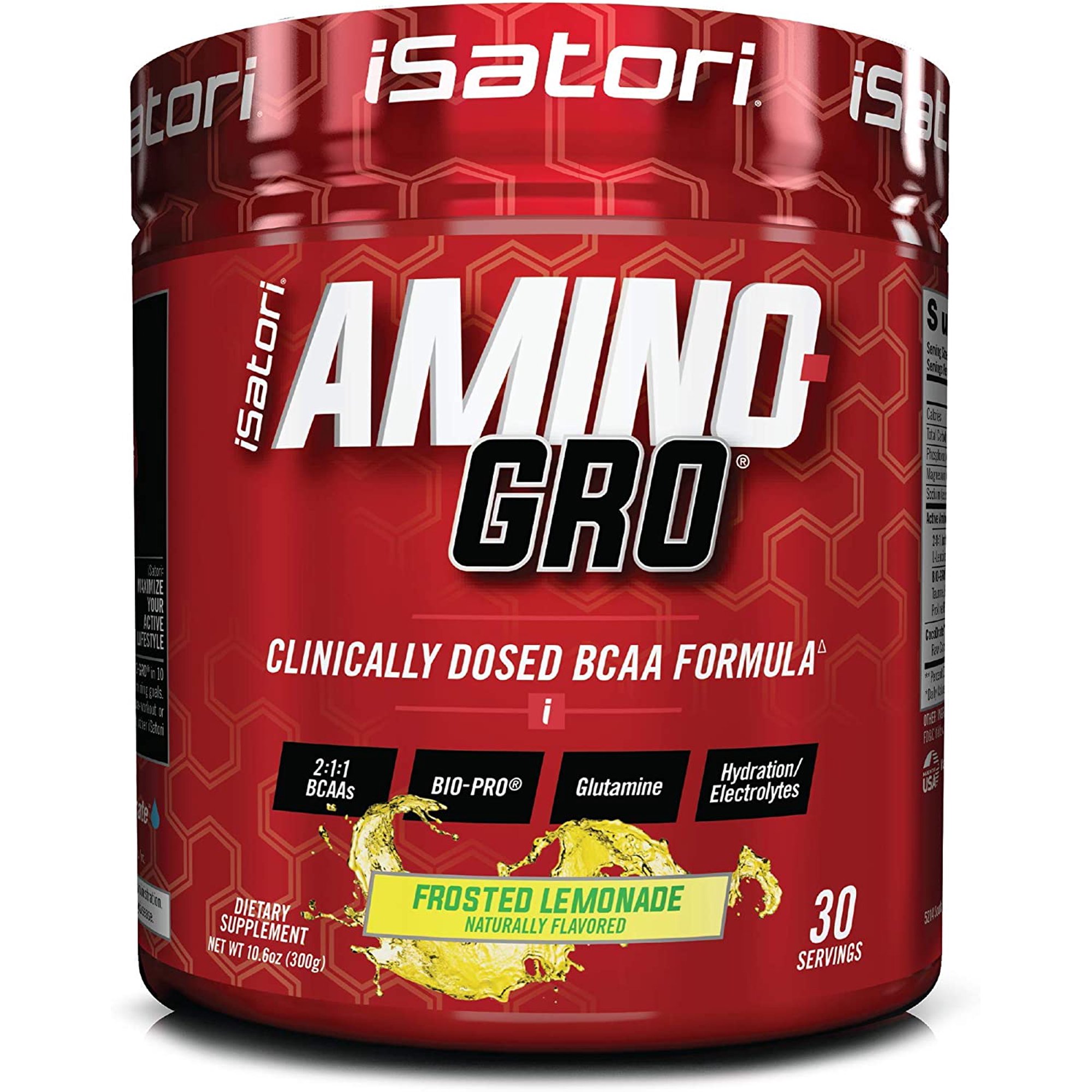 iSatori - Amino-Gro Muscle Building Amino Acid Formula Frosted Lemonade - 9.52 oz.