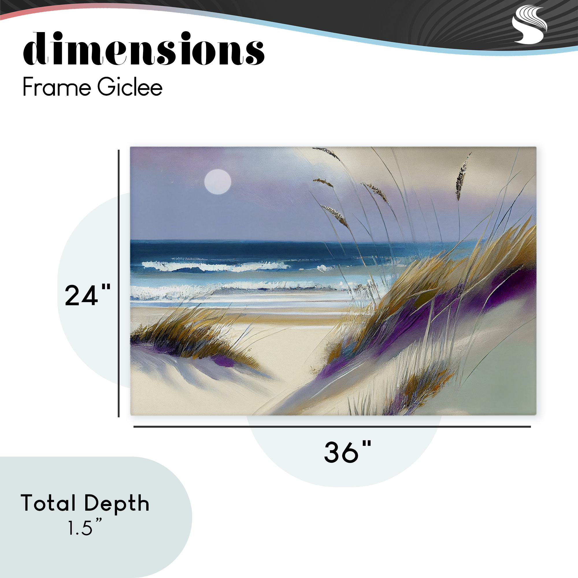 Beach Dunes Serenity Canvas Wall Art, design by Sasha