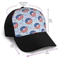 thumbnail image 2 of Yiaed Donut with the USA Fag Print Baseball Cap Dad Hat Polo Style Plain Blank Adjustable Size, 2 of 5